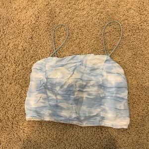 Kendall and Kylie blue and white cami